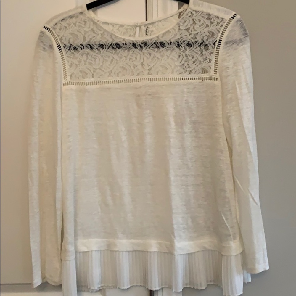 Rebecca Taylor  lace blouse size L